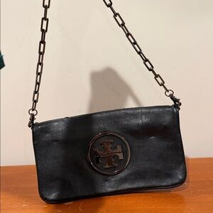 Tory Burch Black Leather Shoulder Bag